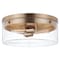 Nuvo Intersection Small Flush Mount - Burnished Brass with Clear Glass 60/7536 - alternate 2
